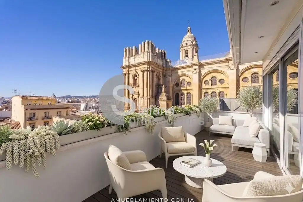 Terraza de Ático de alquiler en Málaga con Aire acondicionado, Calefacción y Parquet