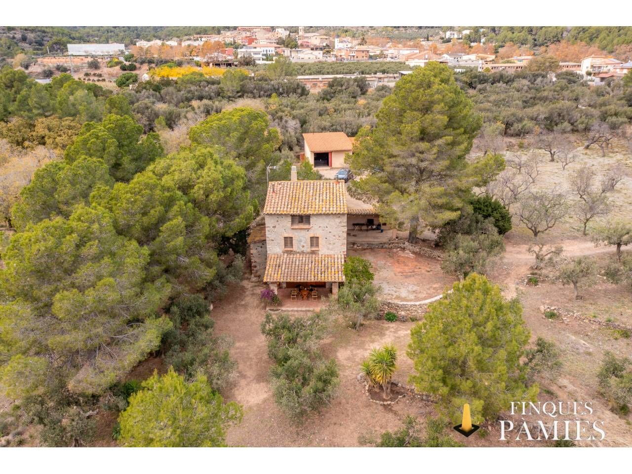 Vista exterior de Finca rústica en venda en Vilanova d'Escornalbou amb Piscina