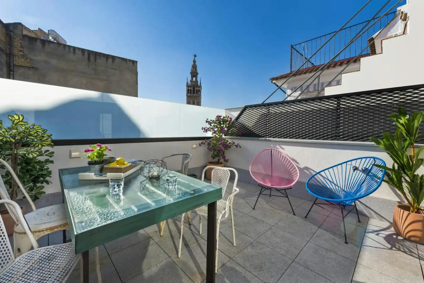 Terrasse von Wohnung zur Miete in Sevilla mit Klimaanlage, Heizung und Waschmaschine