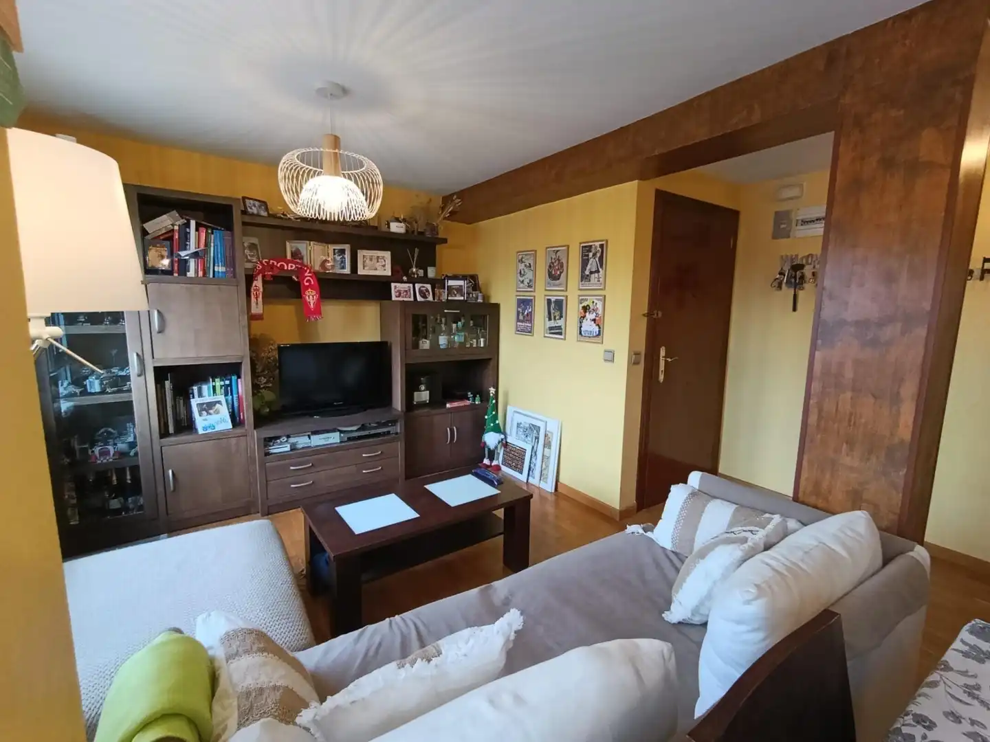 Sala d'estar de Àtic en venda en Gijón  amb Aire condicionat, Calefacció i Terrassa
