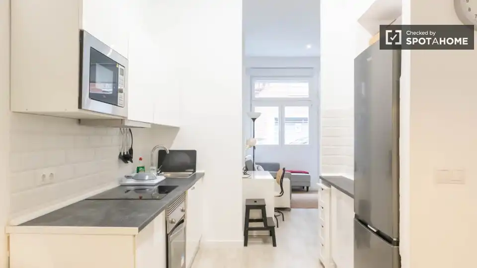 Kitchen of Flat for rent in Madrid  with Air Conditioner, Heating and Furnished