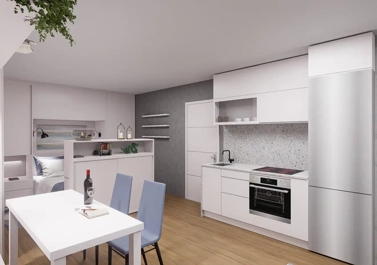 Cocina de Loft en venta en Cangas  con Calefacción, Terraza y Amueblado