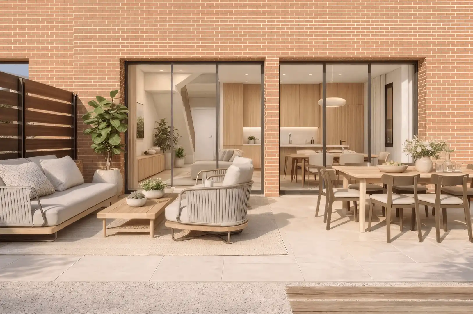 Terrasse von Einfamilien-Reihenhaus zum Verkauf in Begues mit Terrasse, Schwimmbad und Balkon