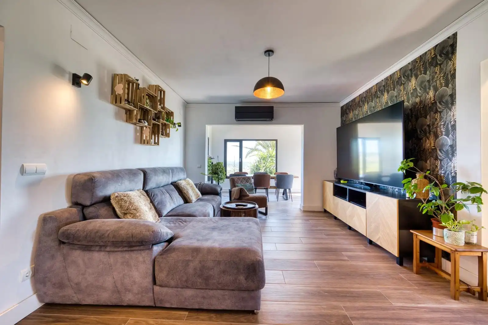 Sala d'estar de Casa o xalet en venda en Benissa amb Aire condicionat, Jardí privat i Piscina