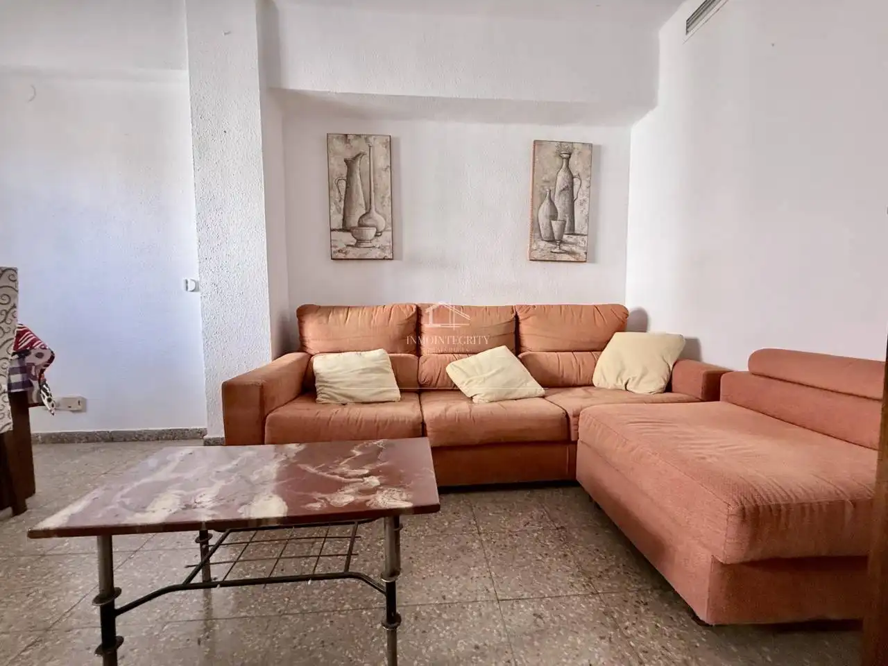 Sala d'estar de Pis en venda en Castellón de la Plana / Castelló de la Plana amb Aire condicionat, Calefacció i Moblat