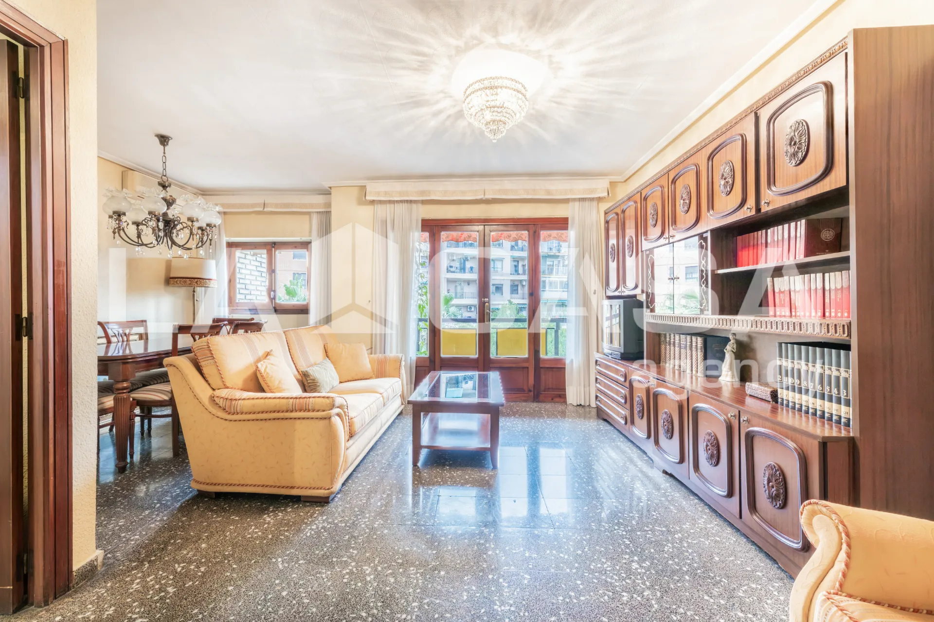 Living room of Flat for sale in  Valencia Capital  with Air Conditioner and Balcony