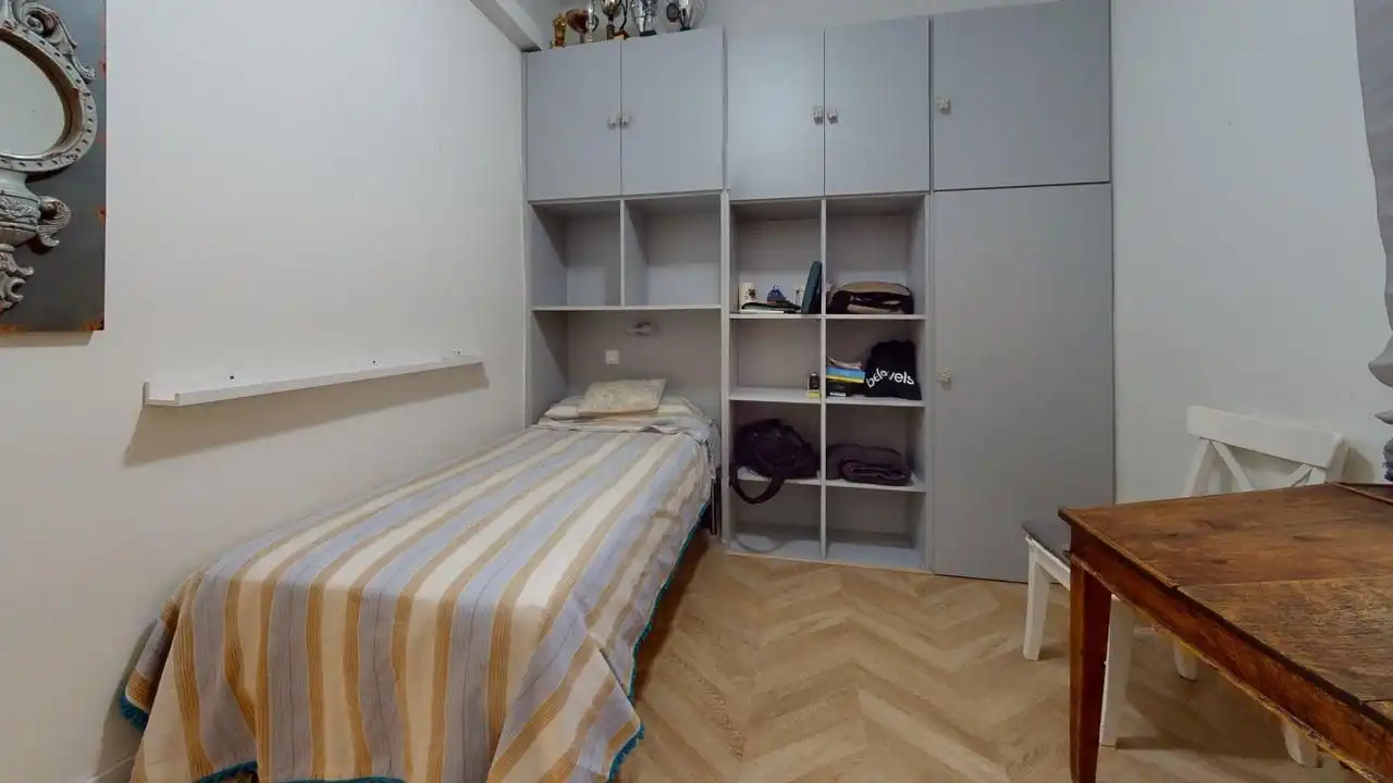 Schlafzimmer von Wohnung zur Miete in Madrid mit Klimaanlage, Heizung und Möbliert