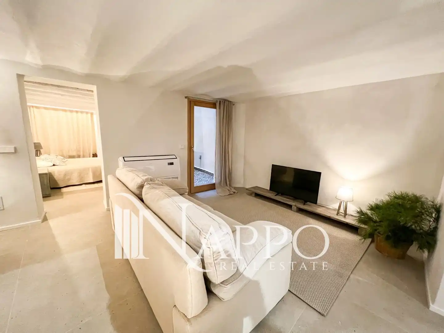 Sala d'estar de Pis de lloguer en  Palma de Mallorca amb Aire condicionat, Calefacció i Terrassa
