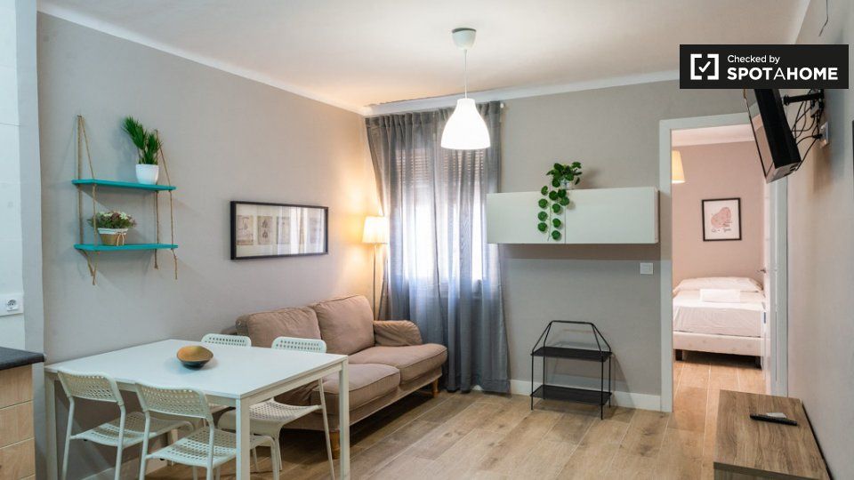 Living room of Flat to rent in  Barcelona Capital  with Air Conditioner, Heating and Furnished