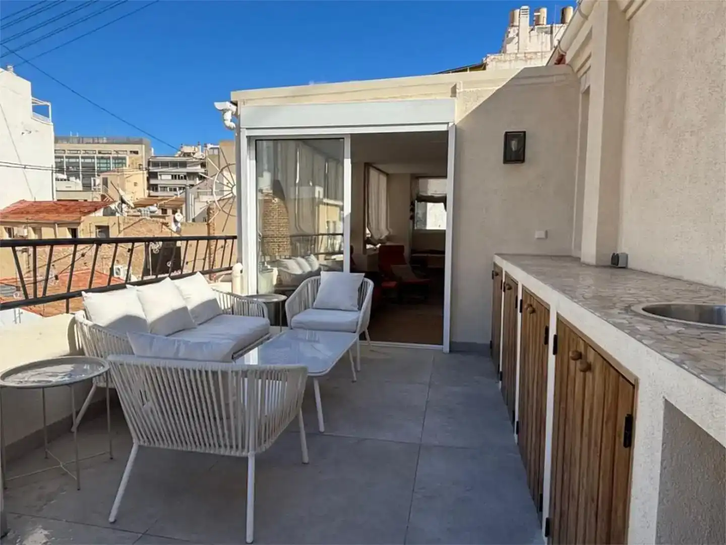 Terraza de Ático en venta en Alicante / Alacant con Aire acondicionado y Balcón
