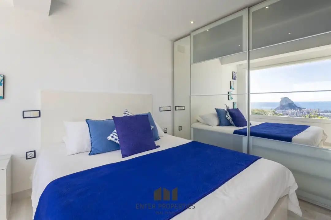 Bedroom of Flat for rent in Calpe / Calp  with Air Conditioner, Heating and Terrace