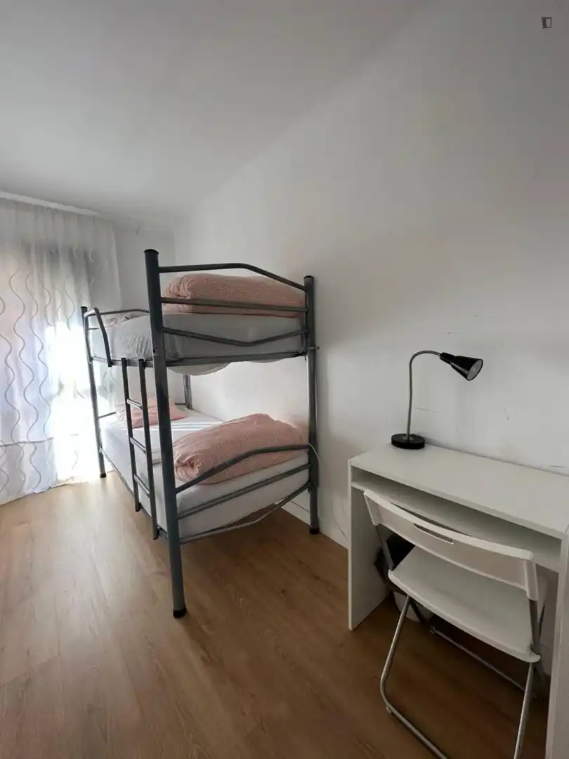 Bedroom of Apartments for share in Badalona  with Heating, Furnished and Internet
