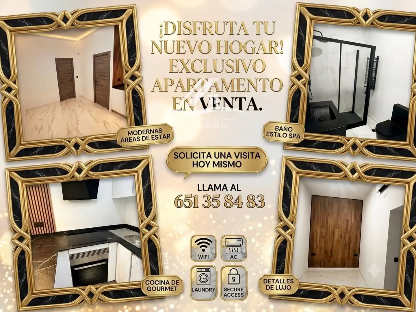 Living room of Flat for sale in Madrid  with Air Conditioner, Storage room and Furnished