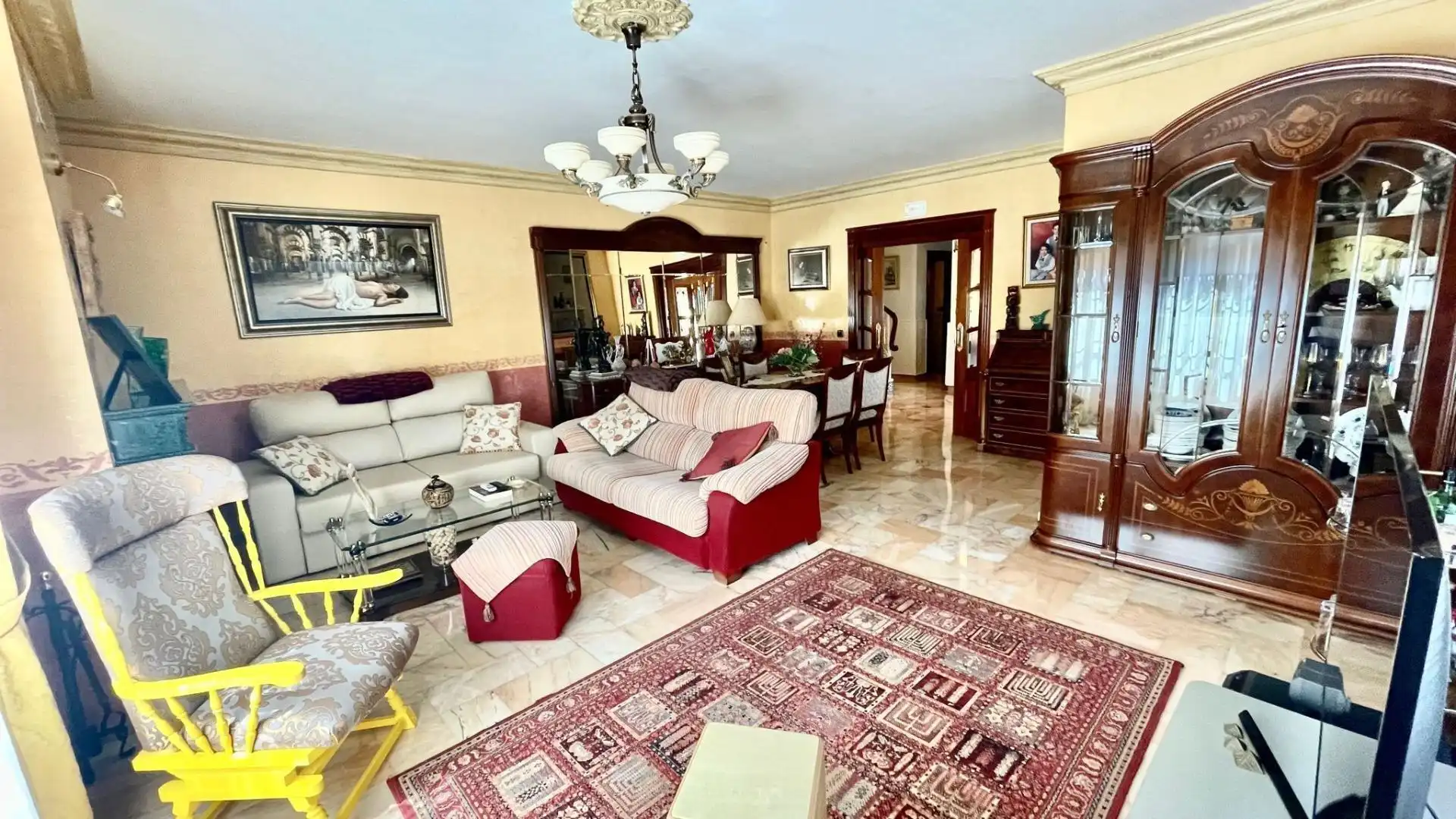 Sala d'estar de Casa o xalet en venda en Alhaurín de la Torre amb Aire condicionat, Jardí privat i Terrassa