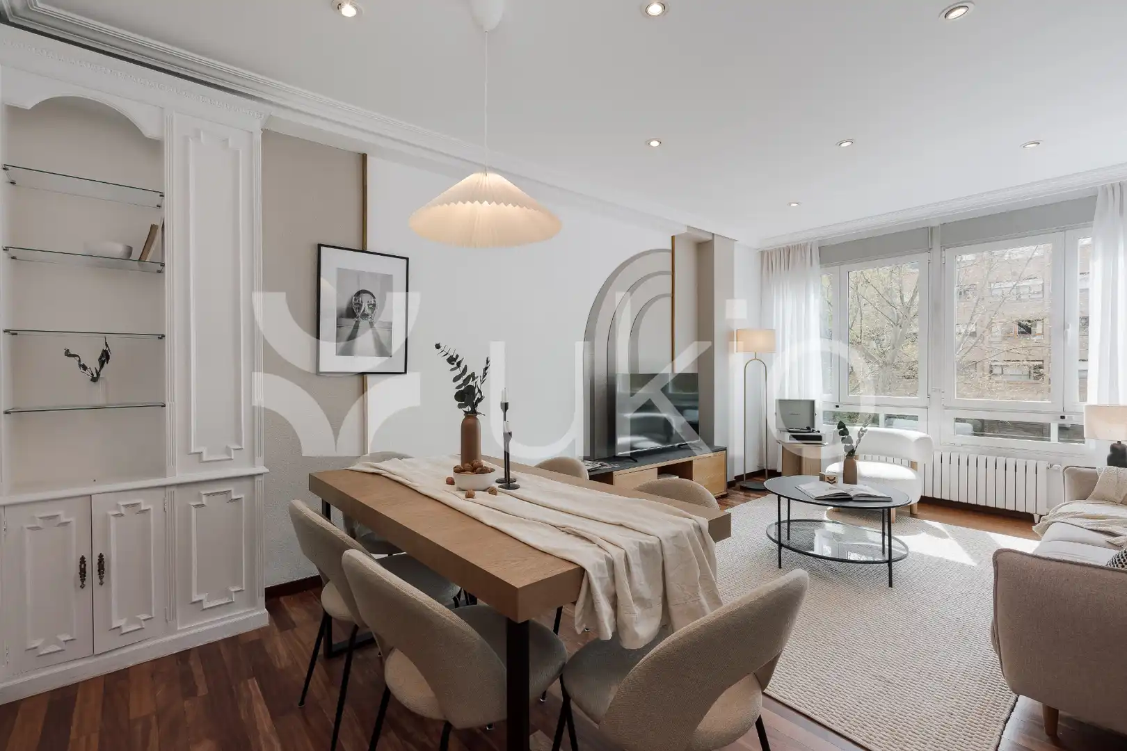 Living room of Apartments for rent in Madrid  with Air Conditioner, Heating and Furnished