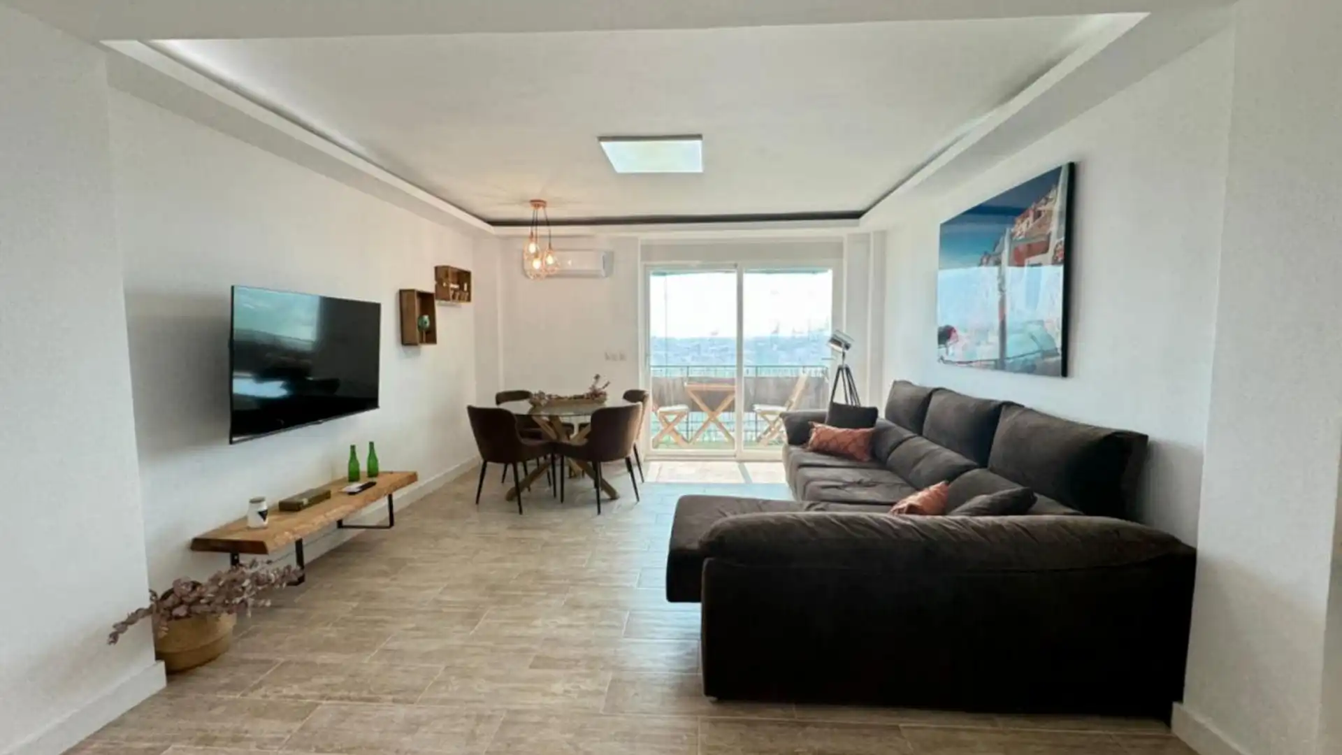 Sala de estar de Apartamento de alquiler en  Valencia Capital con Aire acondicionado, Amueblado y Horno