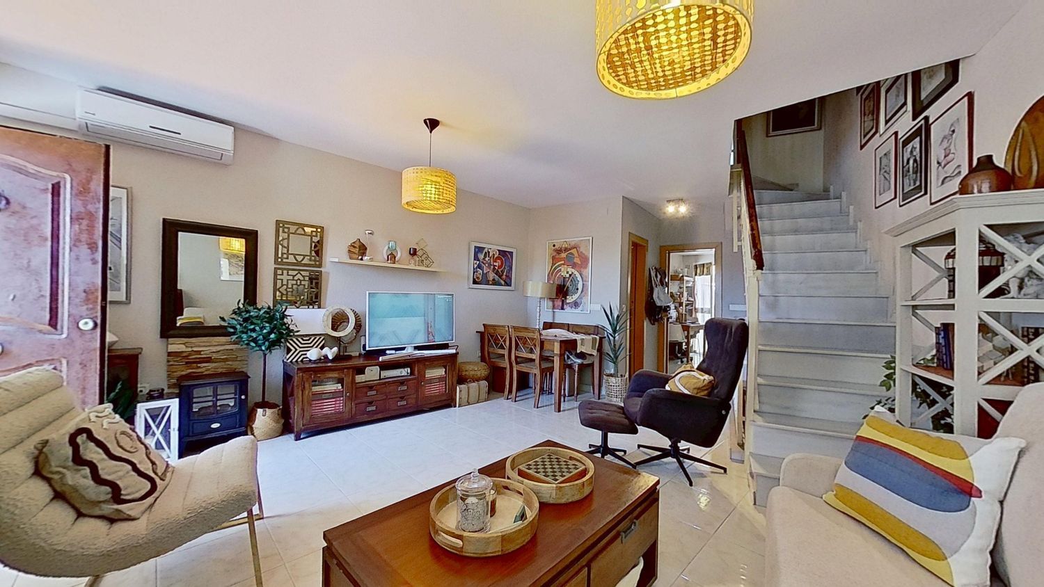 Sala d'estar de Casa o xalet en venda en Málaga Capital amb Aire condicionat i Terrassa