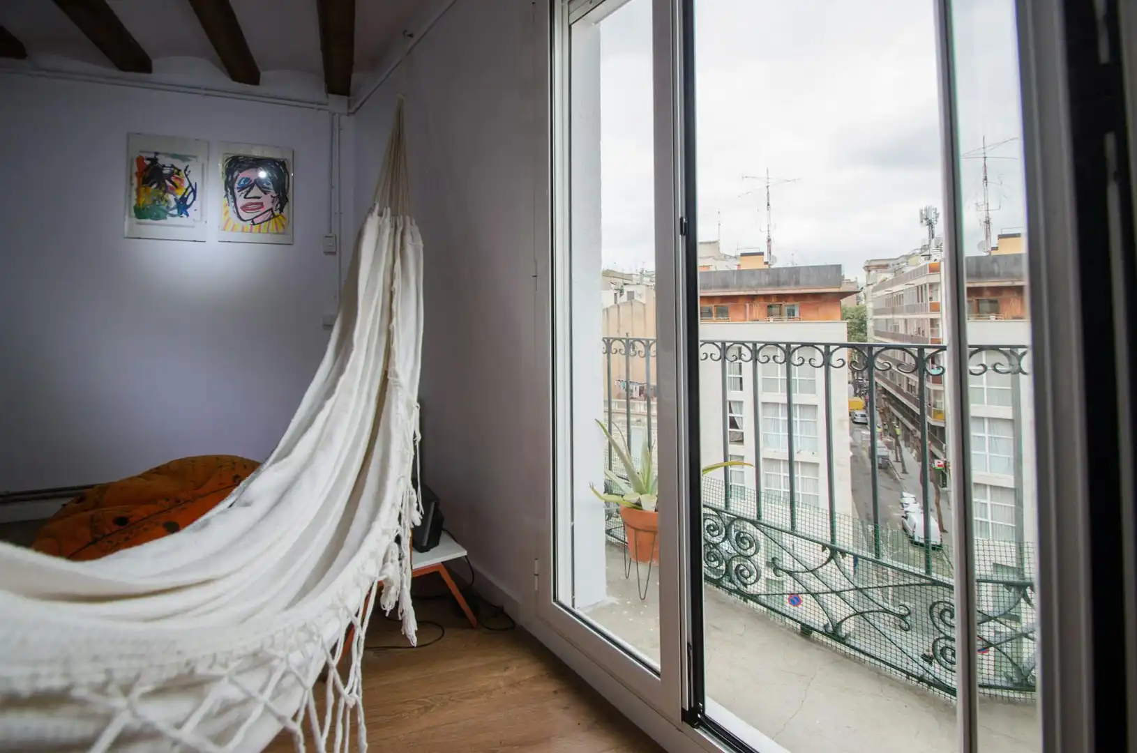 Balcony of Flat for rent in Barcelona  with Heating, Furnished and Washing machine