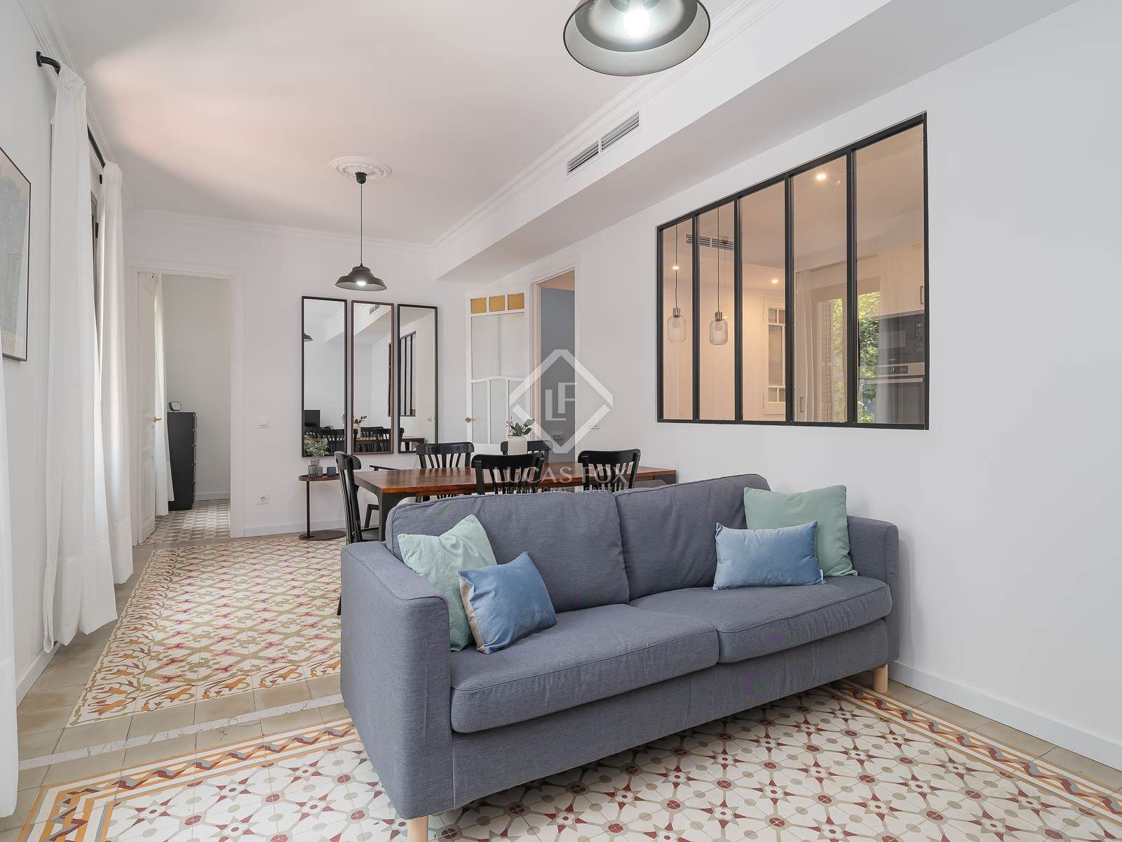 Wohnzimmer von Wohnung miete in Sant Quirze Safaja mit Klimaanlage, Heizung und Möbliert