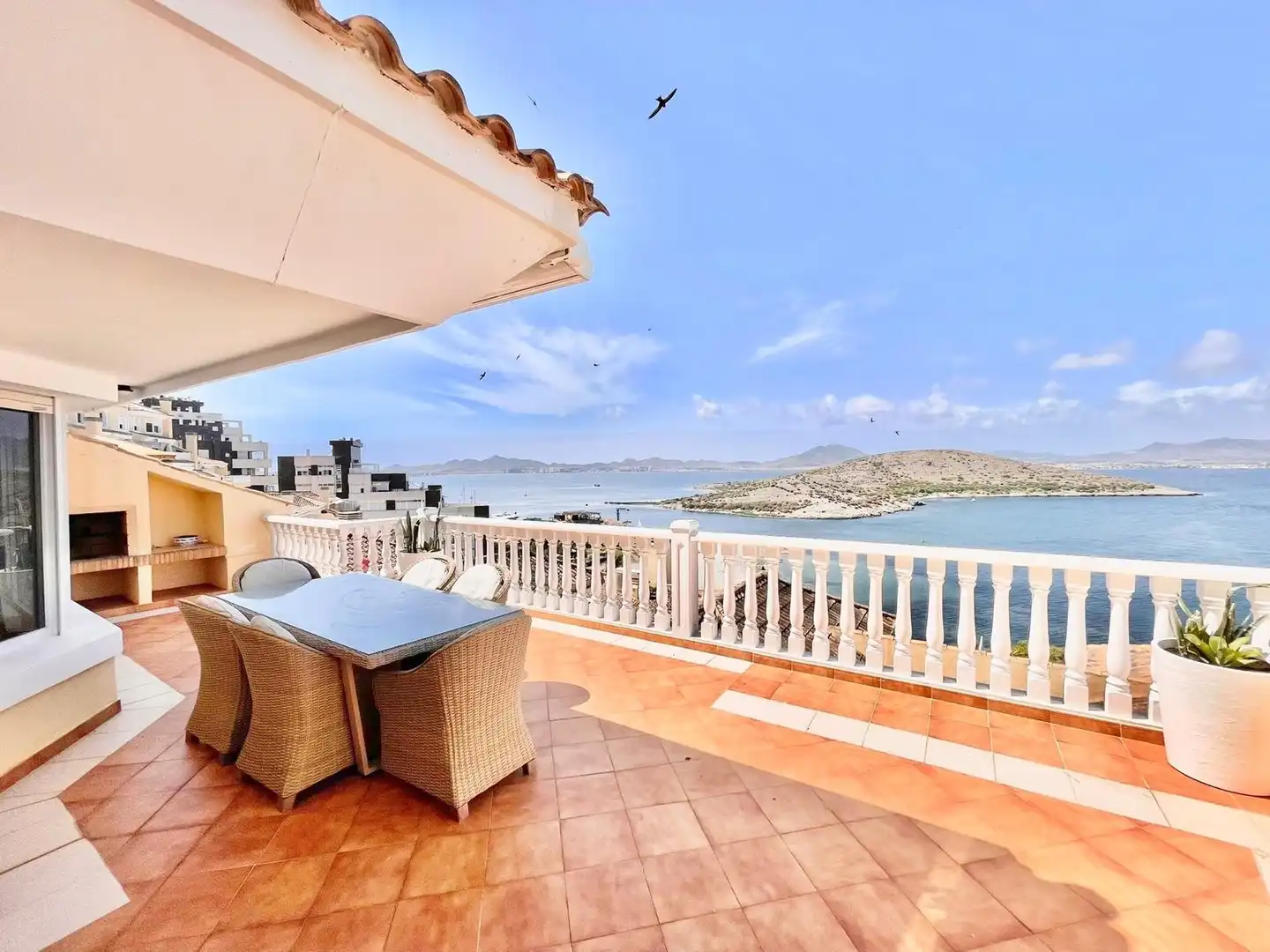 Terrace of Apartments for rent in La Manga del Mar Menor  with Air Conditioner, Heating and Terrace