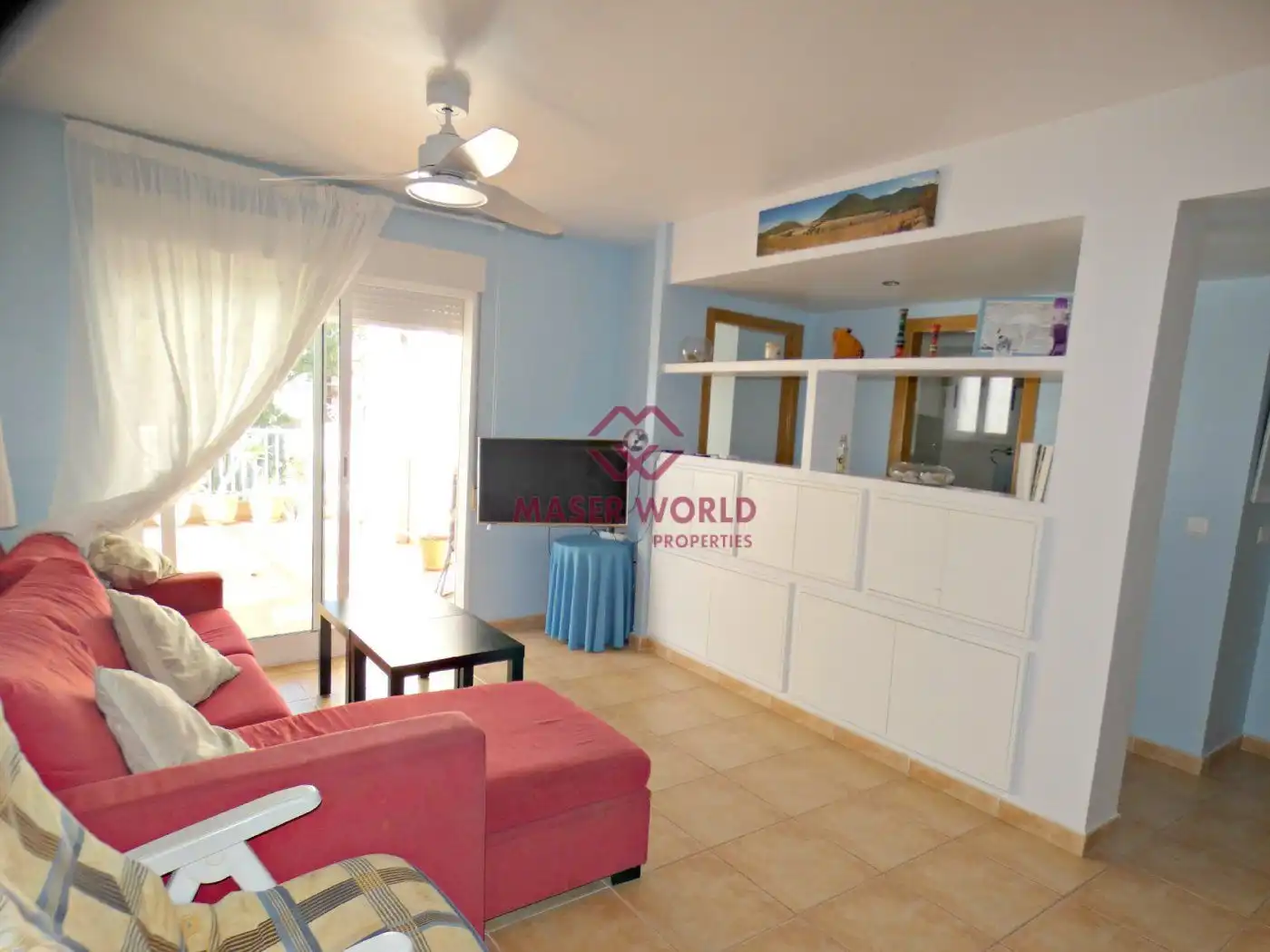 Sala de estar de Piso en venta en Cartagena con Aire acondicionado, Terraza y Amueblado
