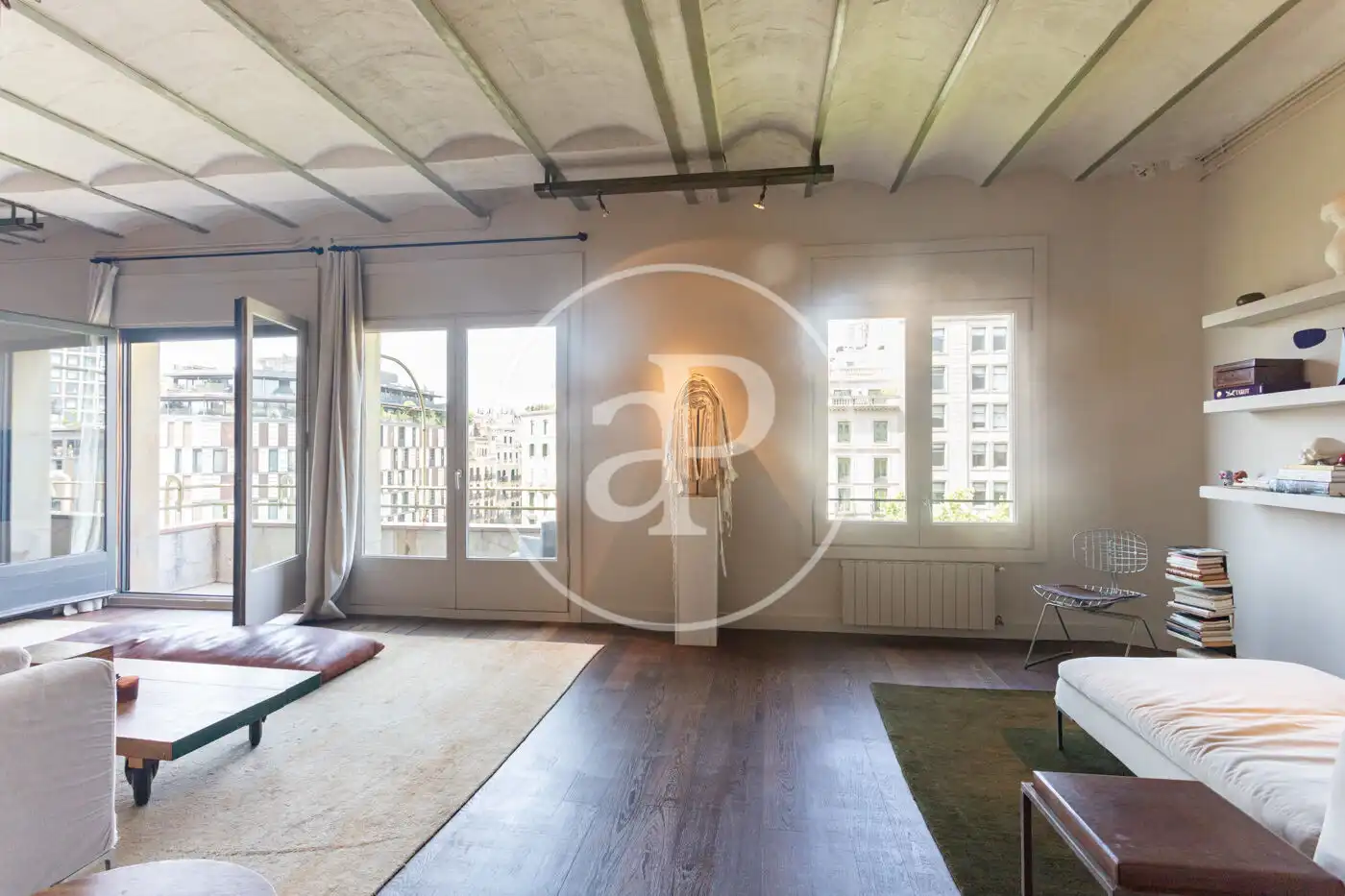 Sala de estar de Piso de alquiler en Barcelona con Calefacción, Amueblado y Balcón