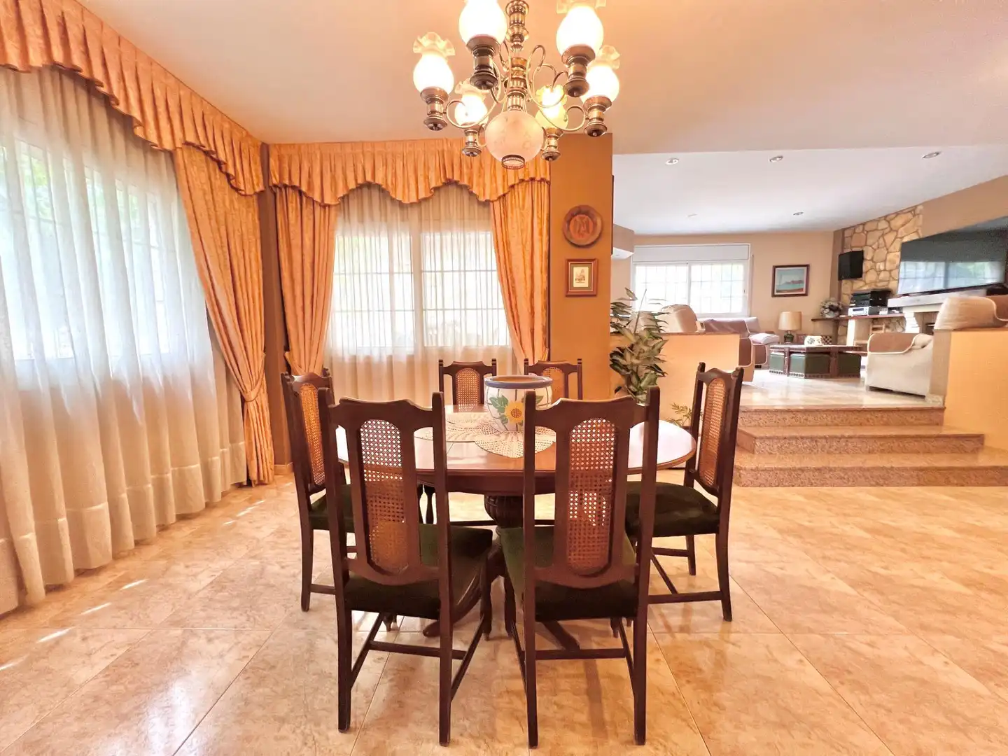Dining room of Houses for sale in Vespella de Gaià  with Heating, Terrace and Swimming Pool