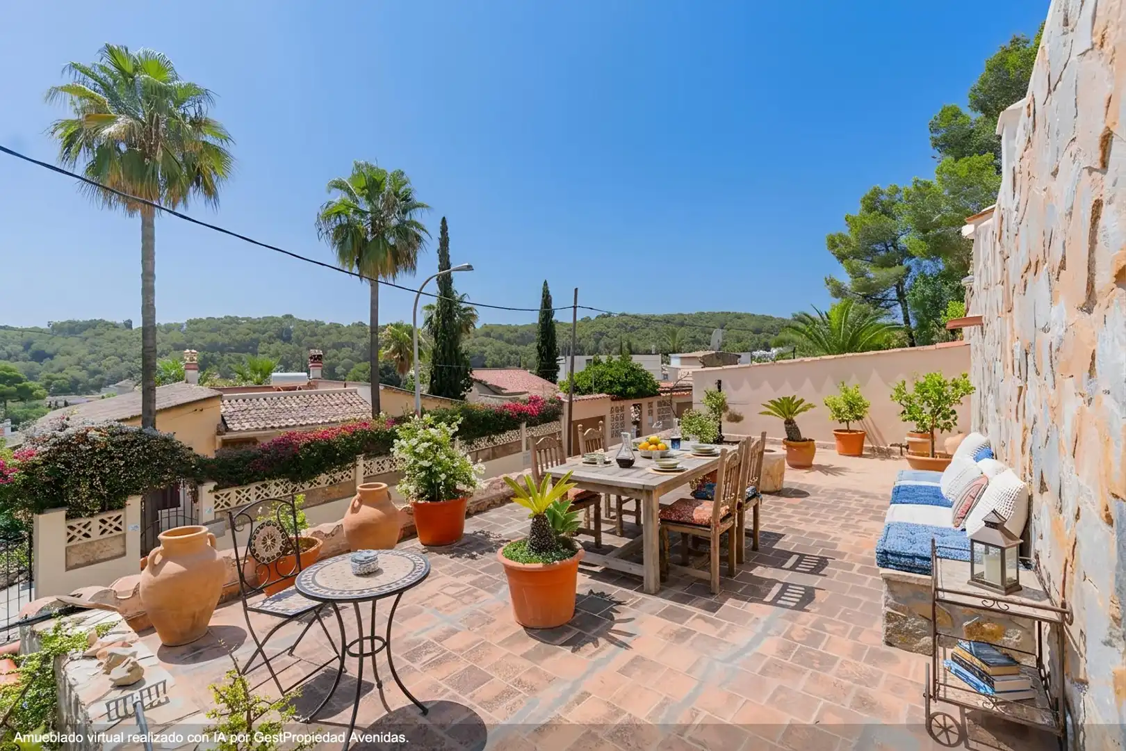 Terrassa de Casa adosada en venda en Andratx amb Aire condicionat, Calefacció i Jardí privat