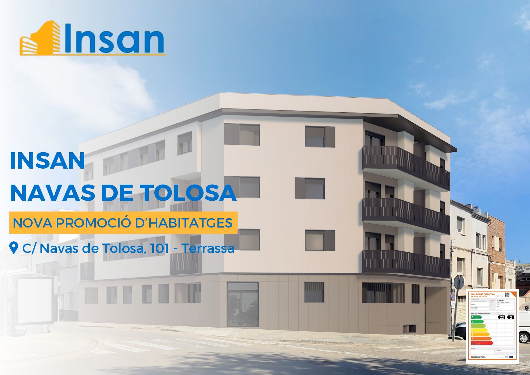 Exterior view of Duplex for sale in Terrassa  with Heating, Parquet flooring and Terrace