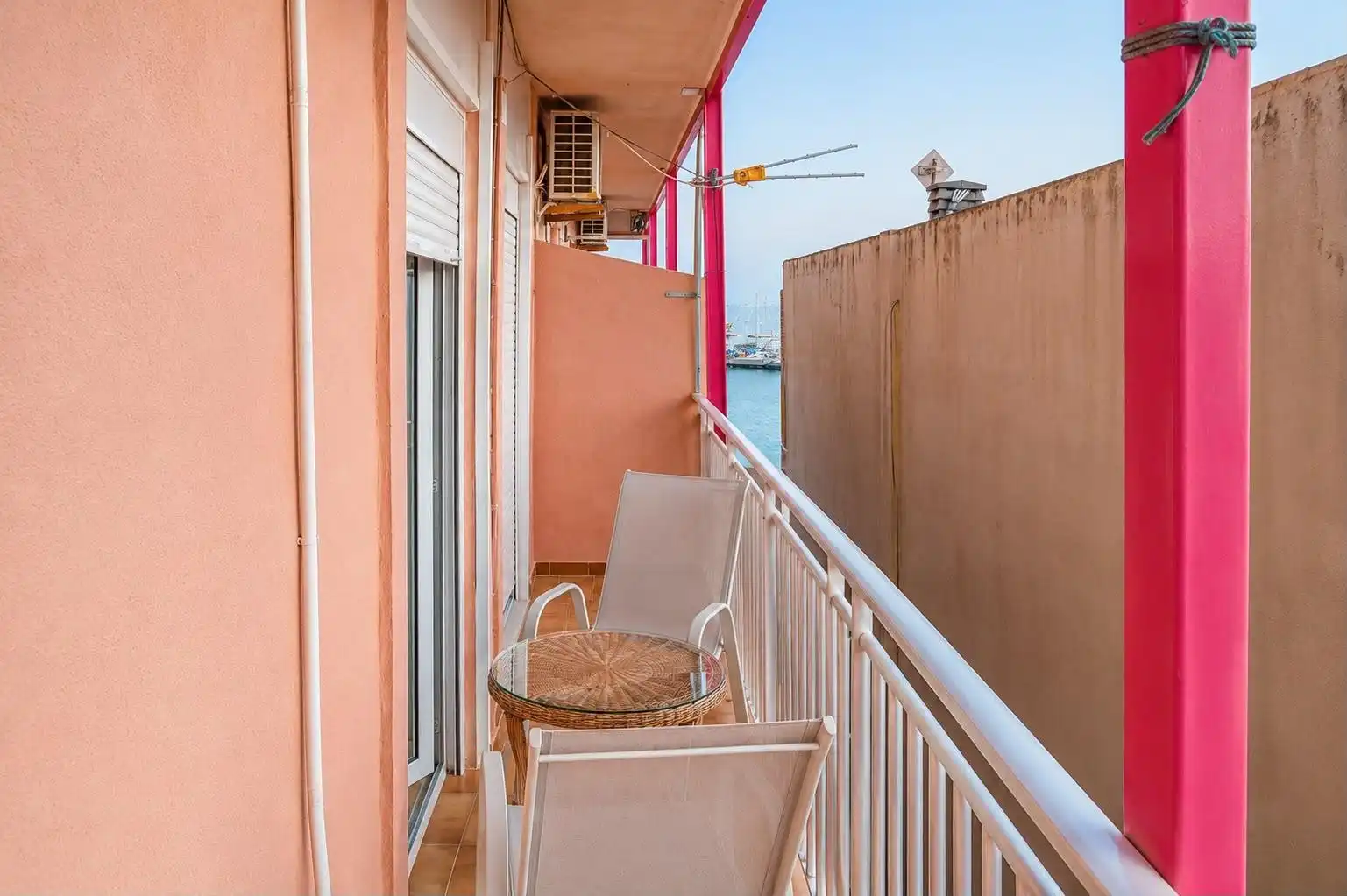 Balcony of Apartments for rent in San Pedro del Pinatar  with Air Conditioner, Furnished and Washing machine