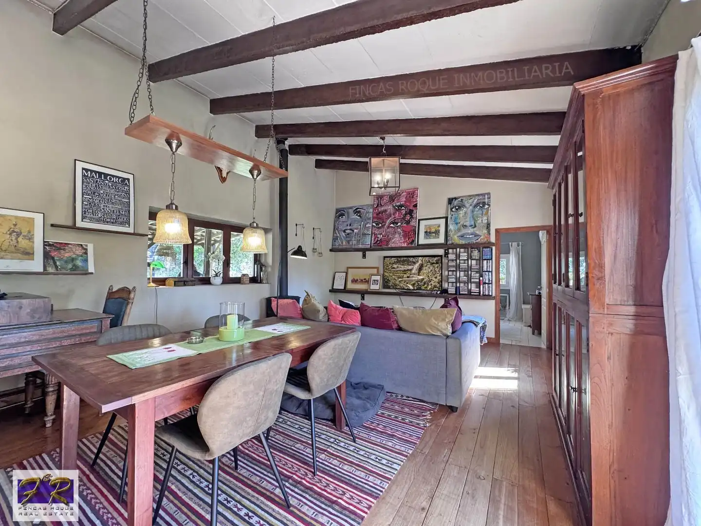 Comedor de Finca rústica en venta en Búger con Aire acondicionado, Terraza y Trastero