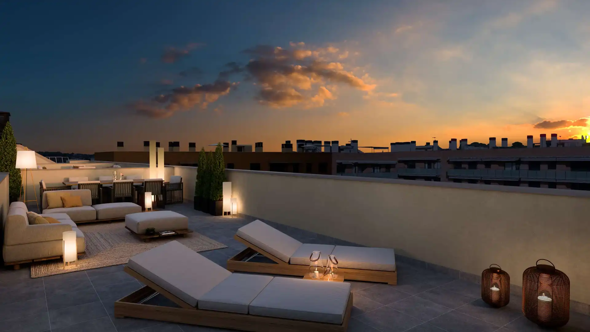 Terrasse von Dachboden zum Verkauf in Torredembarra mit Klimaanlage, Heizung und Privatgarten
