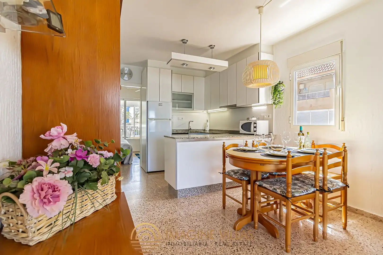 Cocina de Apartamento en venta en La Manga del Mar Menor con Amueblado y Piscina comunitaria