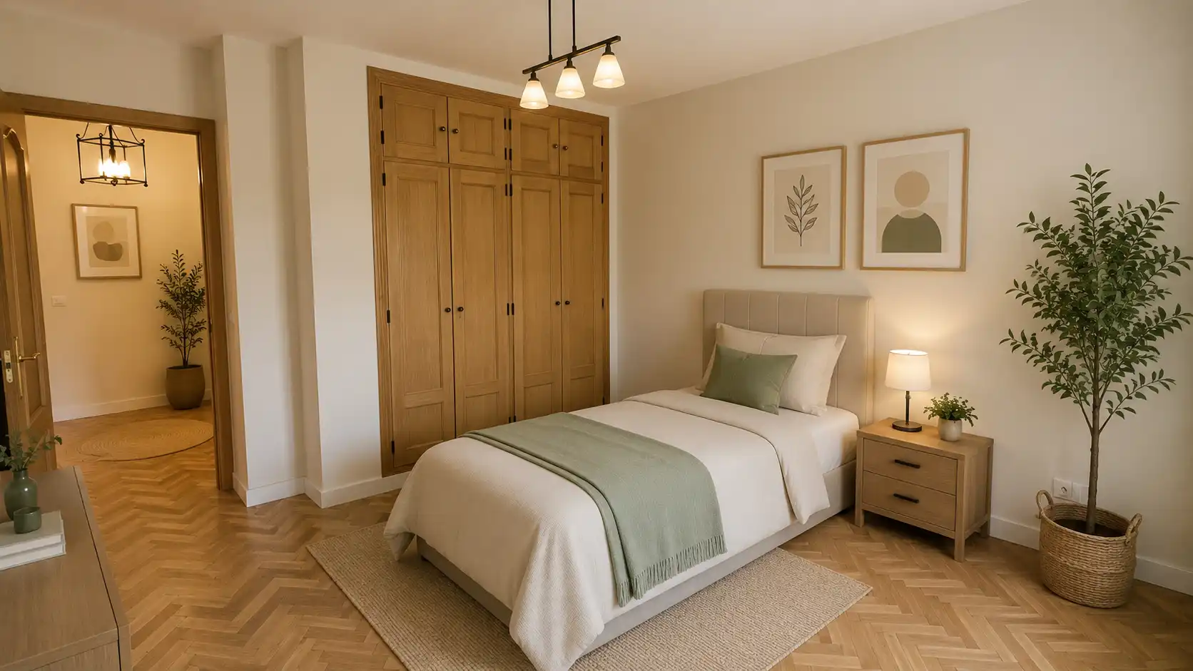 Dormitori de Casa adosada en venda en Las Rozas de Madrid amb Calefacció, Jardí privat i Parquet