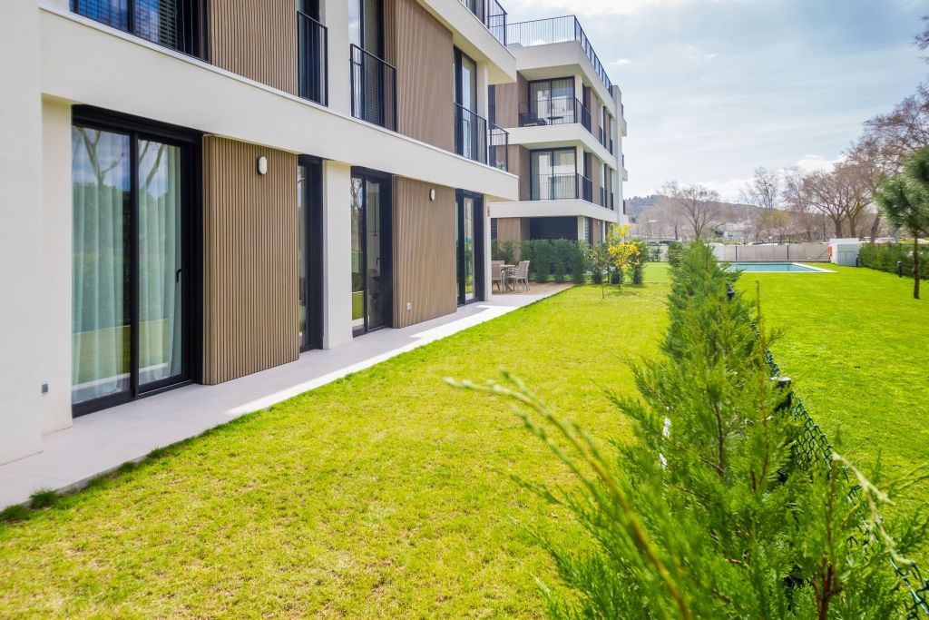 Außenansicht von Erdgeschoss zum Verkauf in Castell d'Aro, Platja d'Aro i s'Agaró mit Klimaanlage, Heizung und Privatgarten