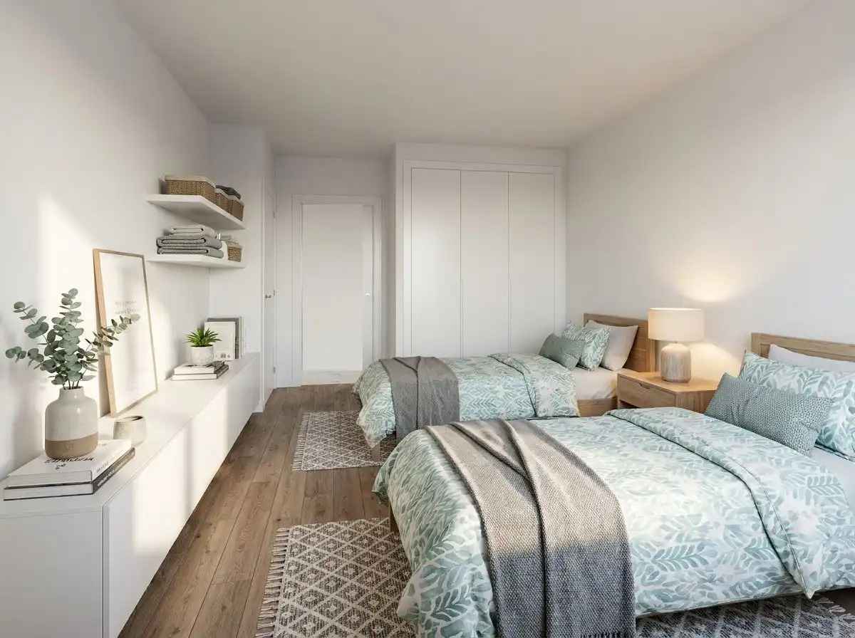 Schlafzimmer von Wohnung zum Verkauf in Boiro mit Heizung, Abstellraum und Balkon