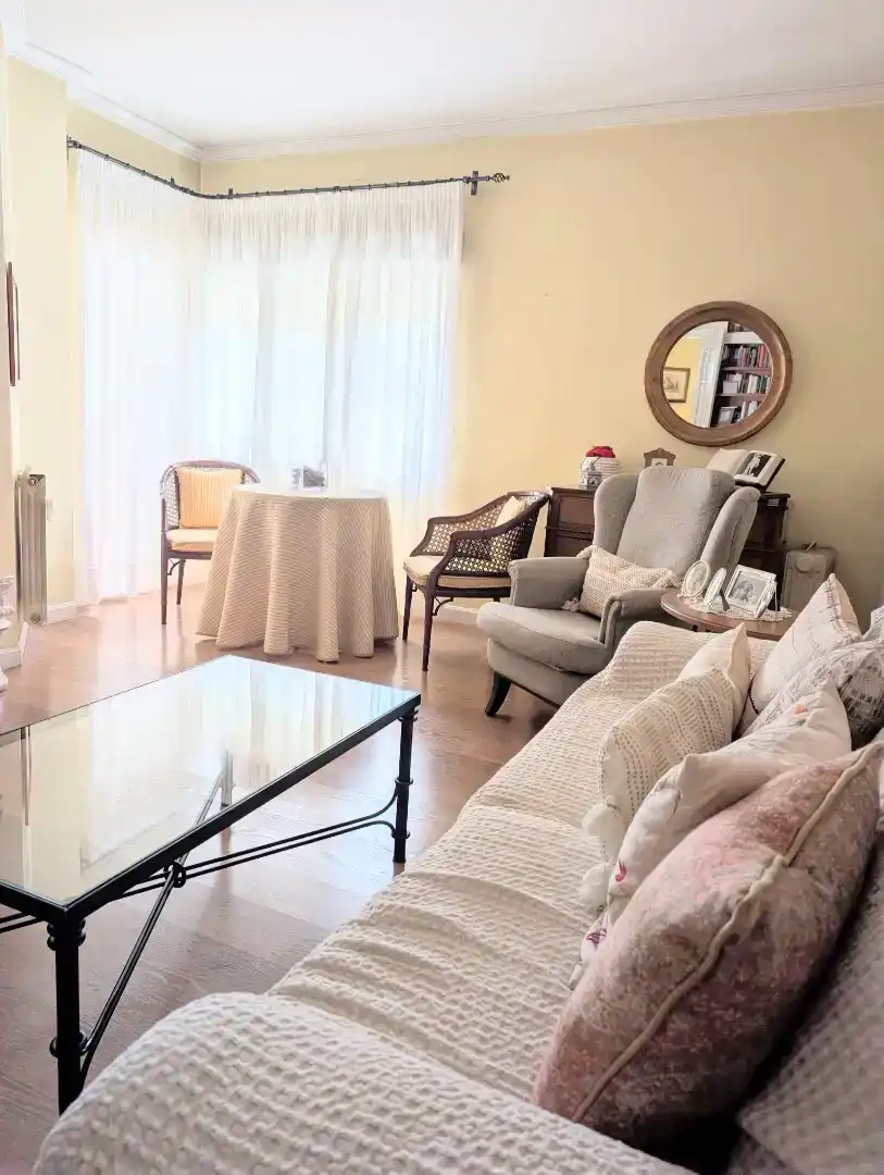 Living room of Flat for sale in  Madrid Capital  with Air Conditioner and Balcony