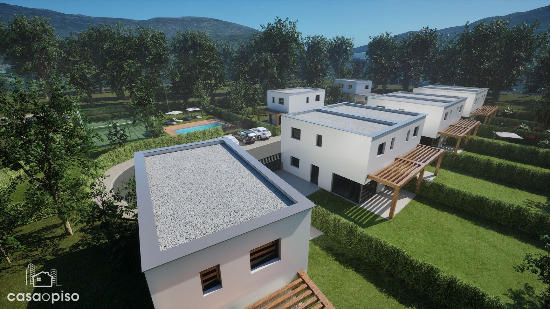 Exterior view of Single-family semi-detached for sale in Vacarisses  with Air Conditioner and Private garden