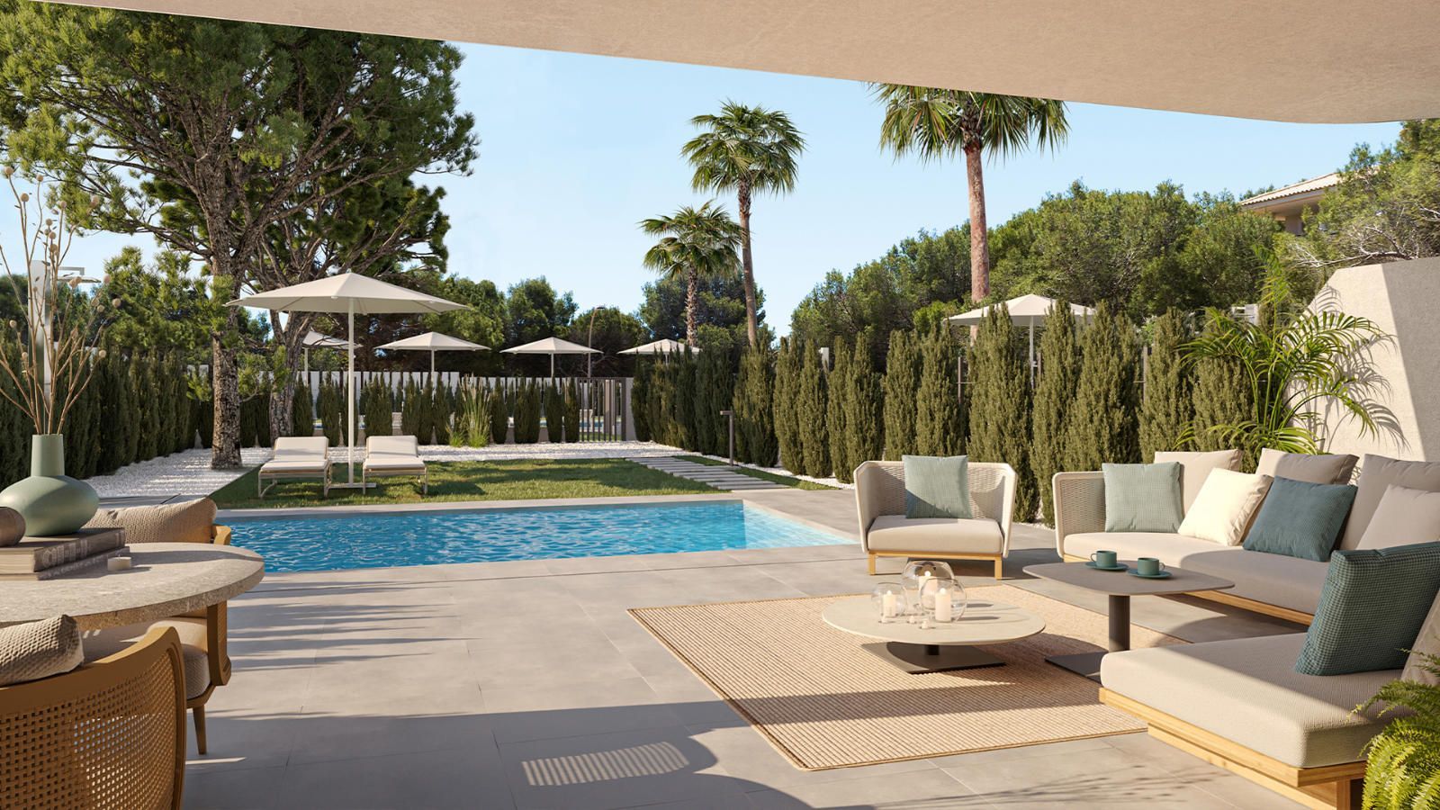 Terrassa de Apartament en venda en Capdepera amb Aire condicionat, Calefacció i Jardí privat
