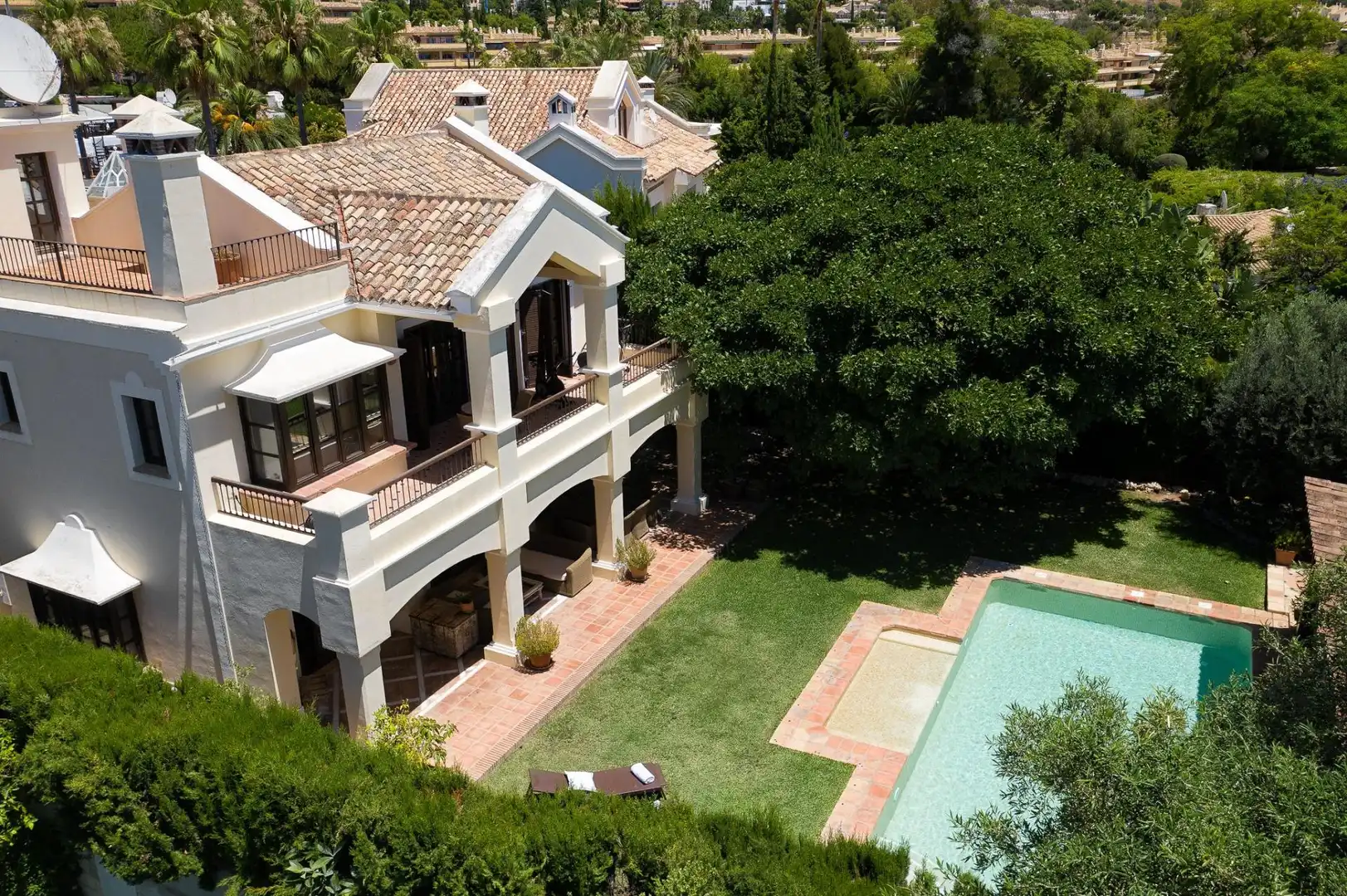 Garden of Houses for rent in Marbella  with Private garden, Terrace and Swimming Pool