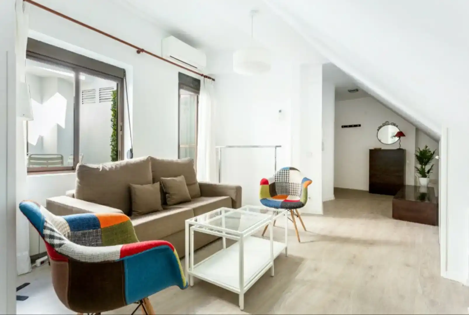 Sala de estar de Ático de alquiler en Barrio de Salamanca