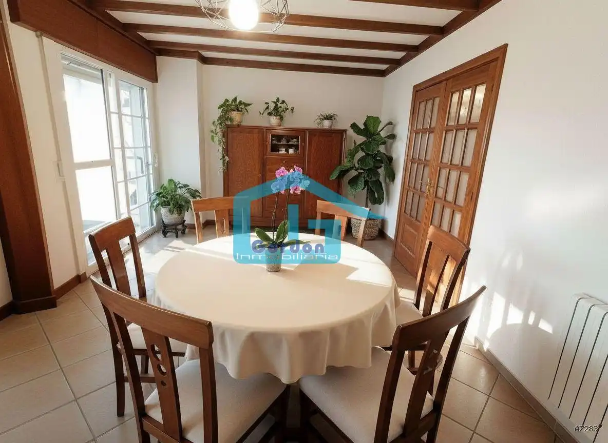Comedor de Piso de alquiler en Meaño con Calefacción, Terraza y Amueblado