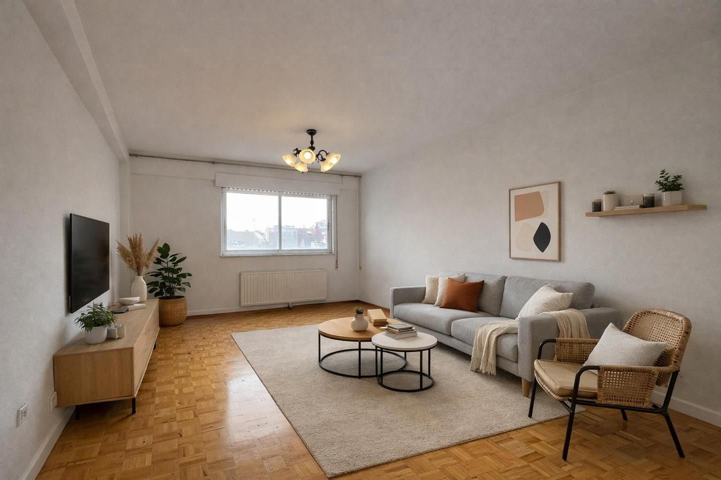 Living room of Flat for sale in A Coruña Capital   with Heating and Parquet flooring