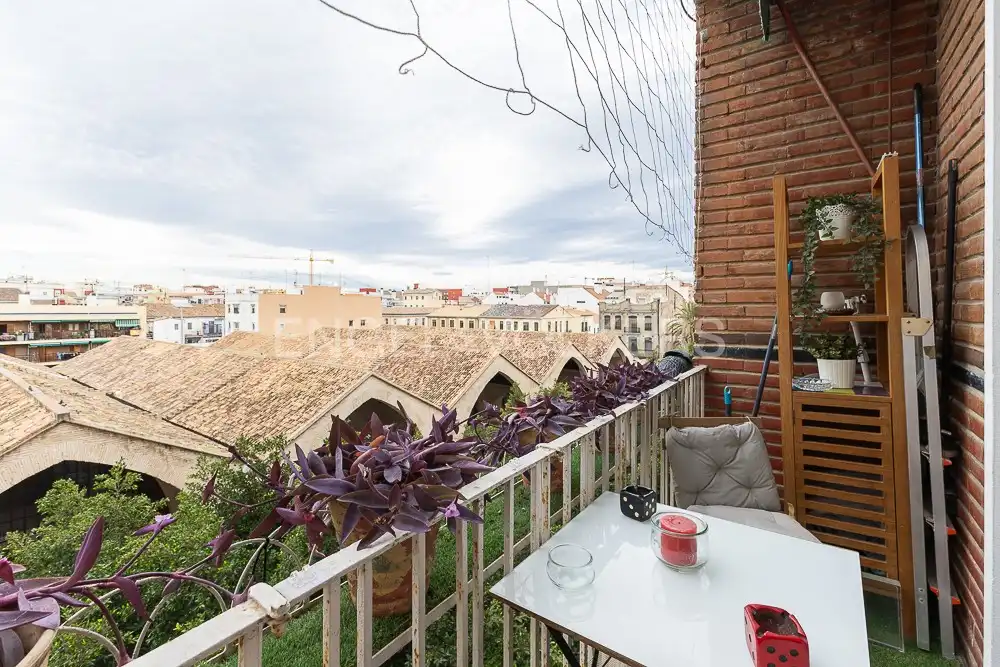 Balcony of Flat for rent in Valencia  with Air Conditioner, Heating and Parquet flooring