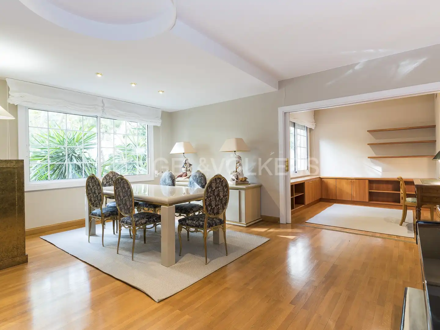 Dining room of Flat for rent in  Barcelona Capital  with Air Conditioner, Heating and Private garden