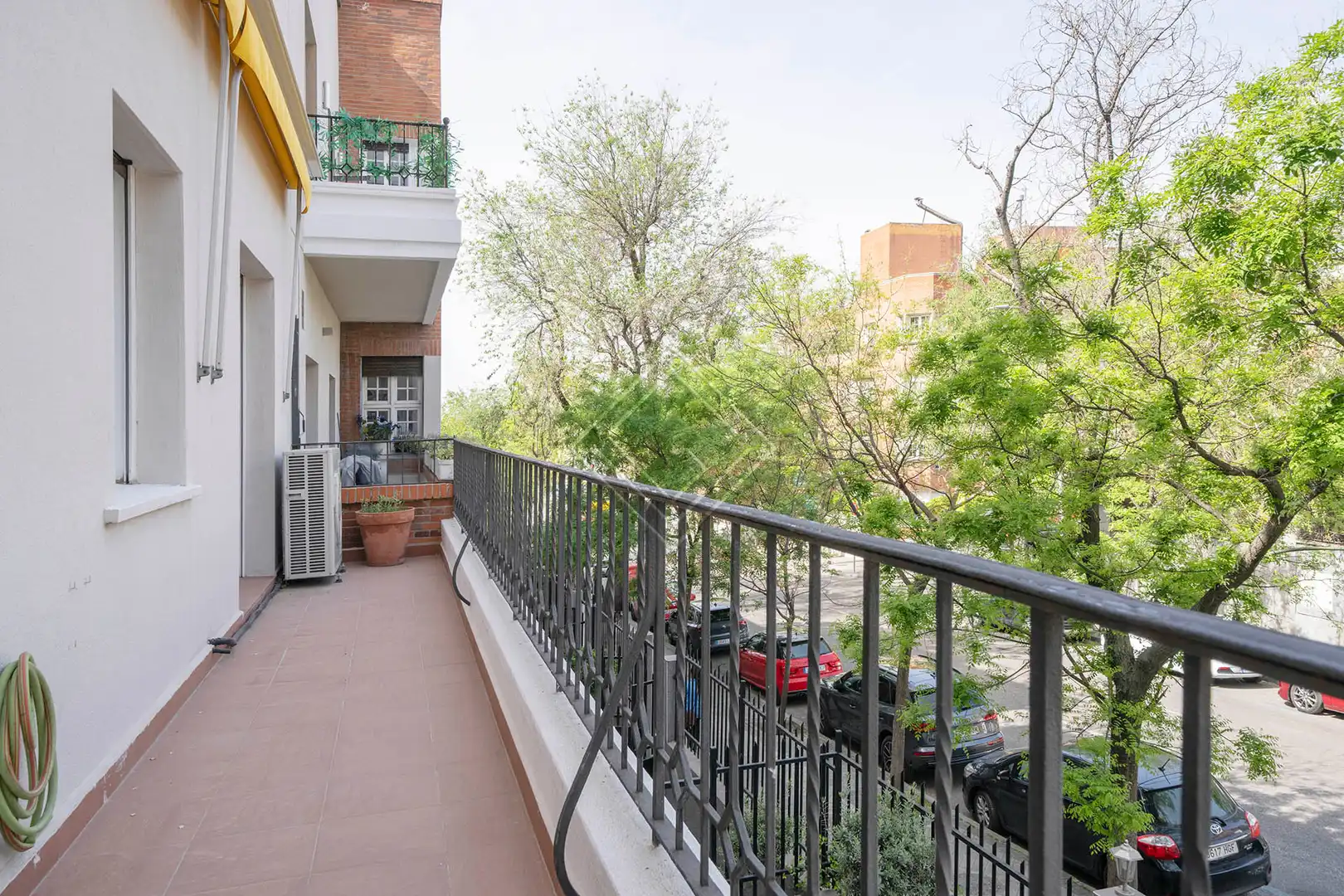 Balcony of Flat for rent in Madrid  with Air Conditioner, Heating and Storage room