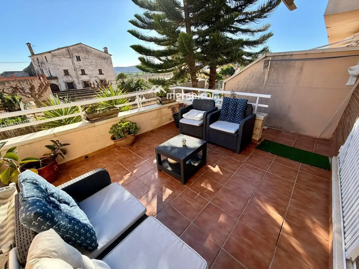 Terrassa de Casa adosada en venda en Sant Jaume dels Domenys amb Terrassa, Piscina i Piscina comunitària