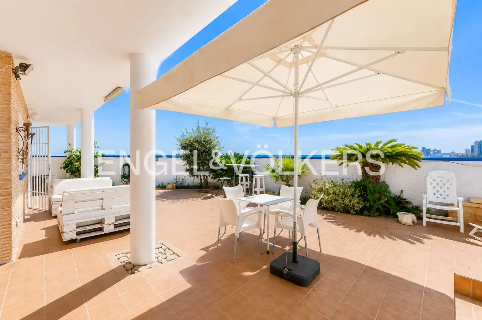 Terraza de Casa adosada de alquiler en Puçol con Calefacción, Jardín privado y Terraza