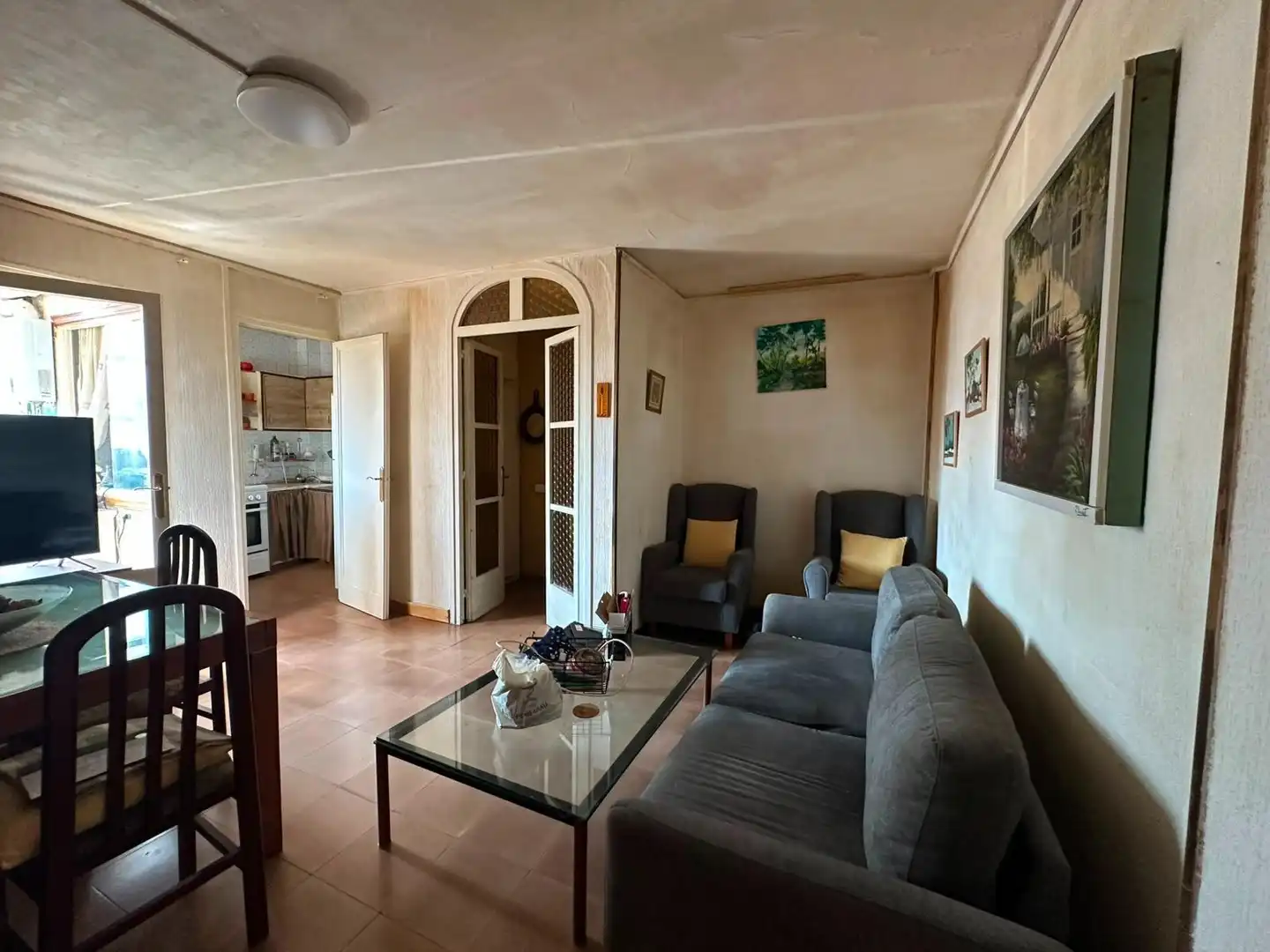 Sala d'estar de Apartament en venda en Barcelona amb Aire condicionat