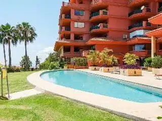 Swimming pool of Apartments for sale in Benalmádena  with Air Conditioner, Private garden and Storage room